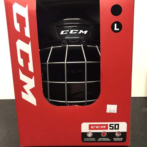 New CCM 50 Helmet Combo Black Large