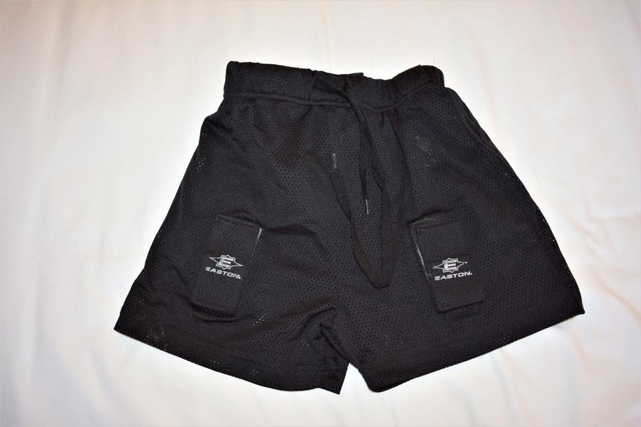Easton Mesh Jock Shorts w/ Cup, Black, Youth Small / Medium
