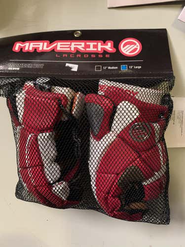 Red New Player Maverik Wonderboy Lacrosse Gloves 13"