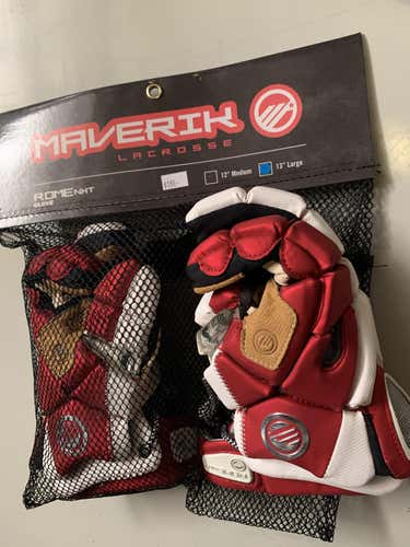 Red New Player Maverik Rome NXT Lacrosse Gloves 13"