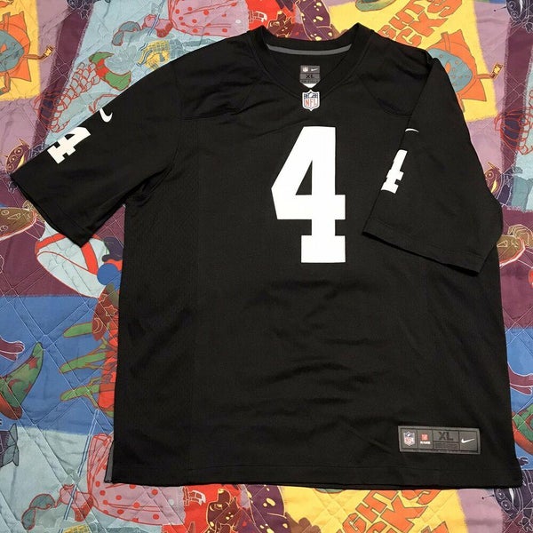 Derek Carr #4 Las Vegas Raiders Nike On Field Black Jersey Size Men's XL