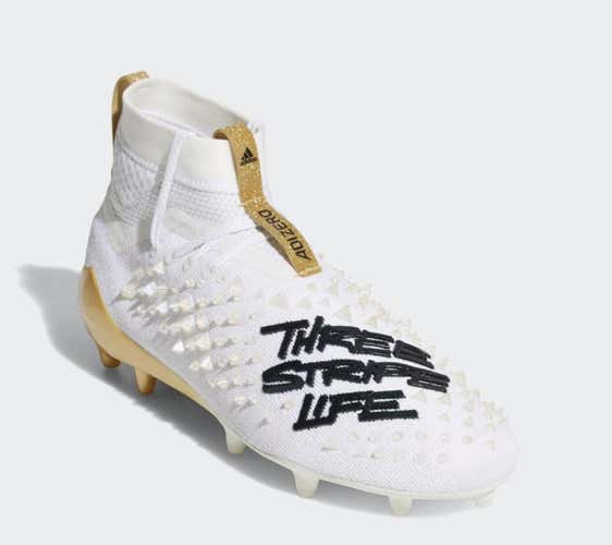 Adidas Adizero 8.0 SK Cleats White/Gold Sz 10US