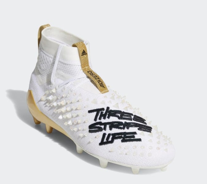 Adidas Adizero 8.0 SK Cleats White/Gold Sz 10US