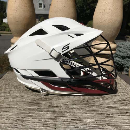 Cascade S Helmet | White | Red/Maroon | Adult