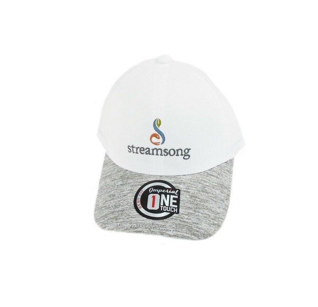 NEW Imperial One Touch Streamsong Resort White/Heather Grey Mens Golf Hat/Cap FIRM PRICE