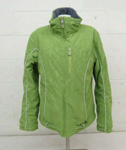 NILS Patterned Green Insulated Waterproof Breathable Ski Jacket Women's Large