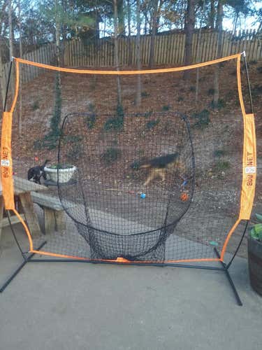 Bownet 7' x 7' Hitting Net with Large Mouth. Like New!!