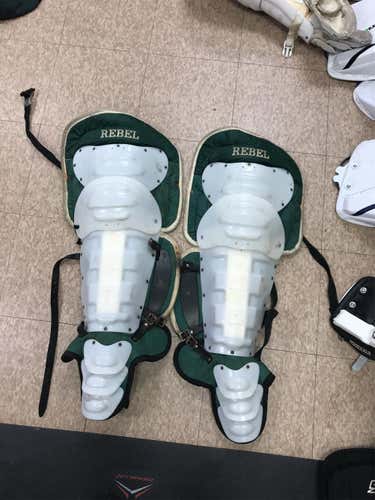 Adult Extra Large Box Lacrosse Goalie Shin Guards Leg Pads