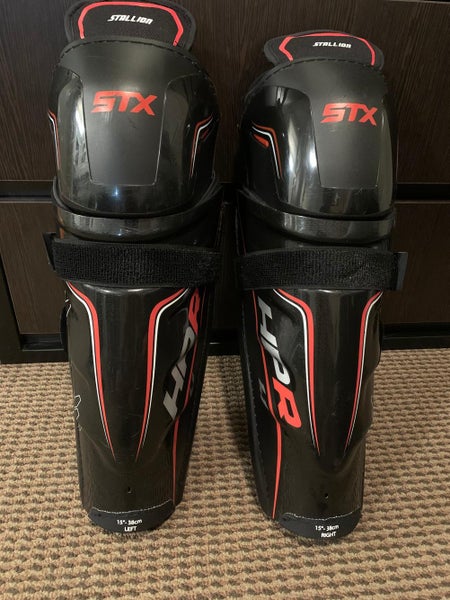 (Like New) Bauer STX Stallion Shin Pads - Senior Size 15in/38cm.