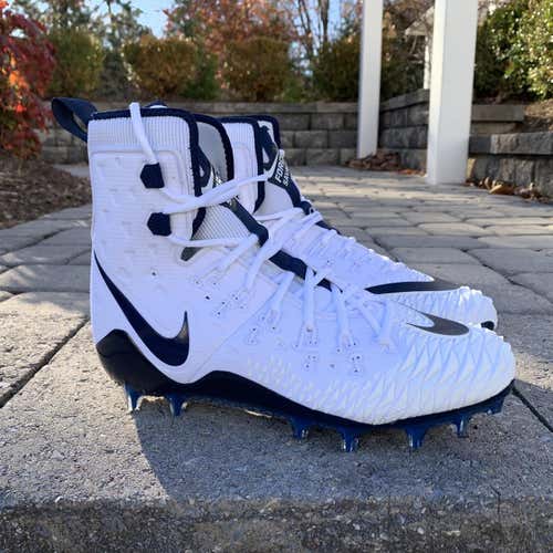 Brand New Nike Force Savage Elite Cleats Size 11.5 White and Navy