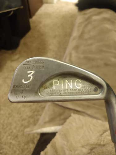 Men's Ping Right Handed 3 iron Karsten 1 Regular Flex Steel Shaft