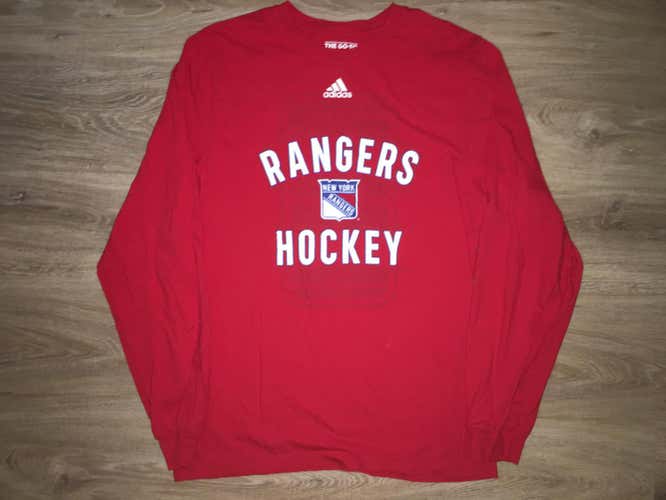 (Medium) New Adidas New York Rangers Long Sleeve Shirt