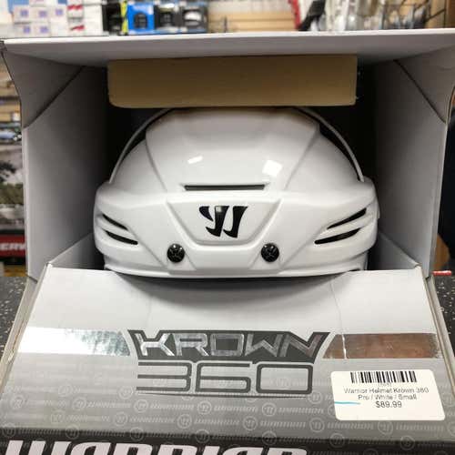 White New Small Krown 360 Helmet Pro Stock