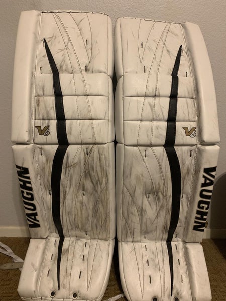 White Senior 36" Vaughn Goalie Leg Pads