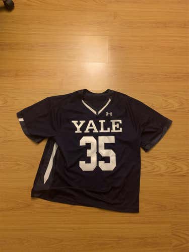 XL #35 Official Team Yale Lacrosse Jersey