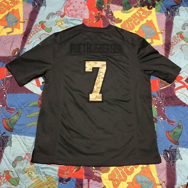 Nike Steelers 7 Ben Roethlisberger Camo Salute To Service Limited Men Jersey