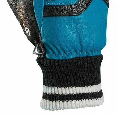 $150 Leki Progressive Iridium Trigger S ALL Leather Ski Gloves Womens Blue Black $150 Leki Progressive Iridium Trigger S ALL Leather Ski Gloves Womens Blue Black