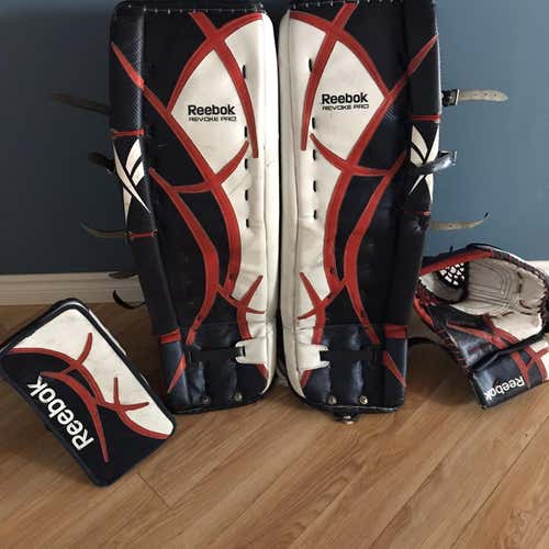 Blue Senior 36" Revoke Pro Zone Goalie Full Set Pro Stock
