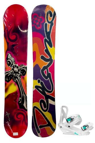 NEW Womens Defiance Cross Snowboard & Stealth Layla Bindings Camber Ride No Trades