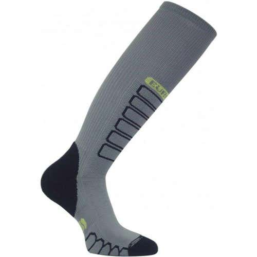 NEW $29 EURO Socks High End World Class Athlete Ski Compression Socks Grey No Trades