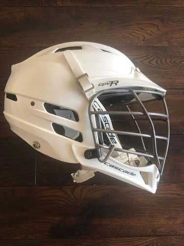 White New Youth Player Cascade CPV-R Helmet / Size XXS / White chin strap