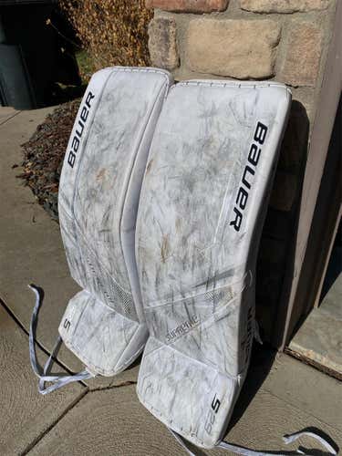 White  34" Supreme S29 Goalie Leg Pads