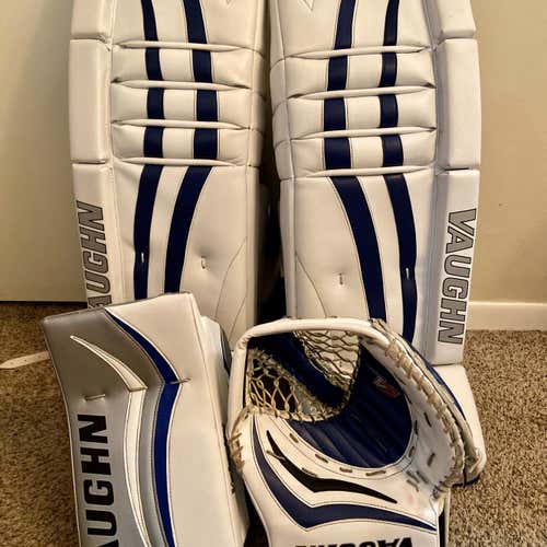 White Senior 35" Velocity V6 Goalie Full Set