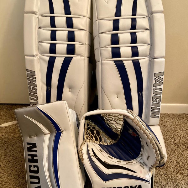 White Senior 35" Velocity V6 Goalie Full Set