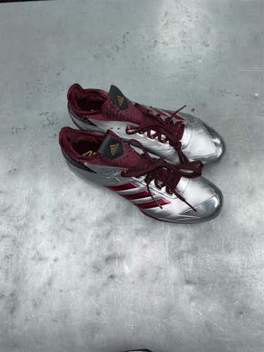 Silver Men's Metal Cleats Low Cut