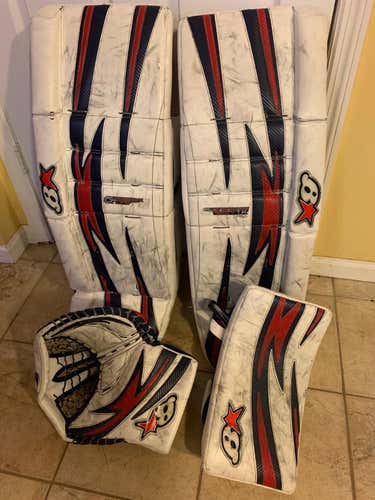 Red Senior 33+1" Brian's Regular G-Netik Pro 2 Goalie Full Set