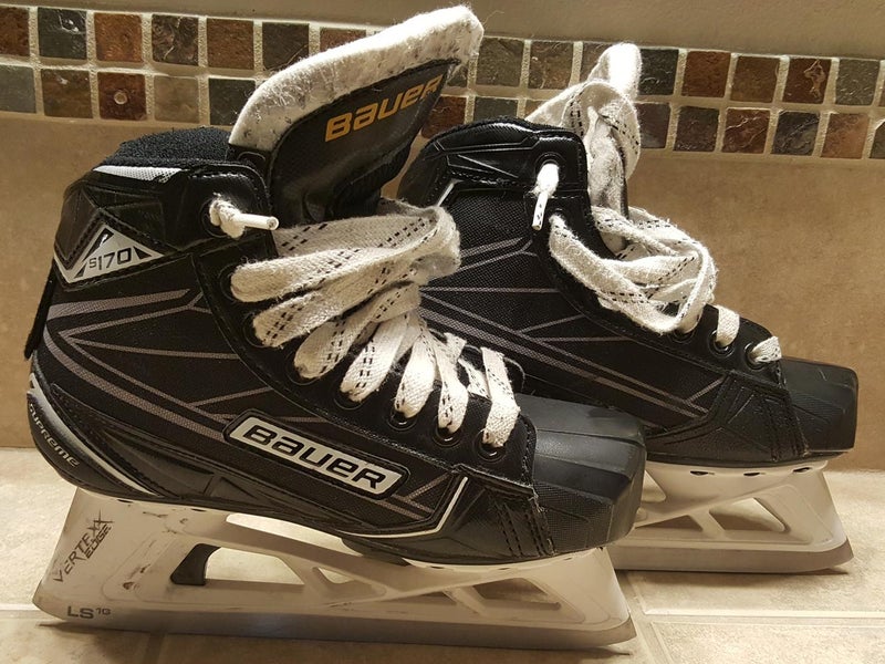 Junior Bauer S170 Hockey Goalie Skates D&R (Regular) Size 1.5
