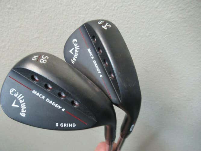 NICE CONDITION CALLAWAY MACK DADDY 4 WEDGE SET 54* 58* PROJ X LZ 6.0 S GRIND