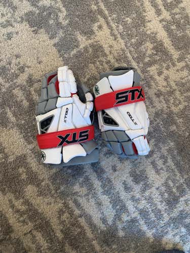 Ohio State White  Player Cell II Lacrosse Gloves 13"