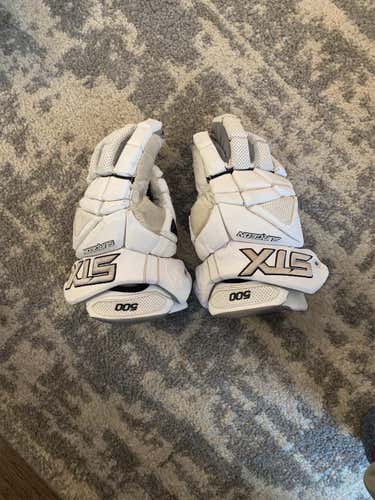 White  Player Surgeon 500 Lacrosse Gloves 13"