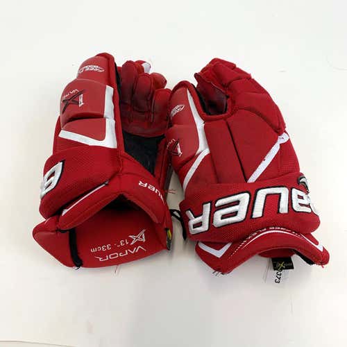 Used | Red Bauer Vapor 1x Gloves | 13" | #EQ373