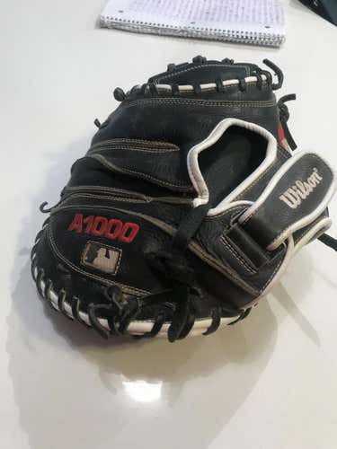 Black Wilson Right Handed Catcher's A1000 Baseball Glove 33"