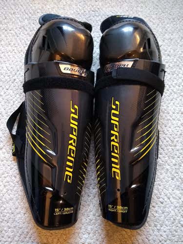 New Senior Bauer Supreme 150 Shin Pads 15 inch