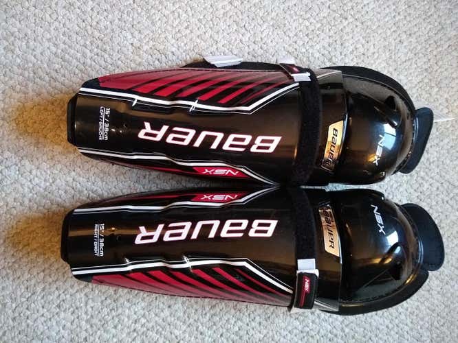 New Senior Bauer NSX Shin Pads 15 inch