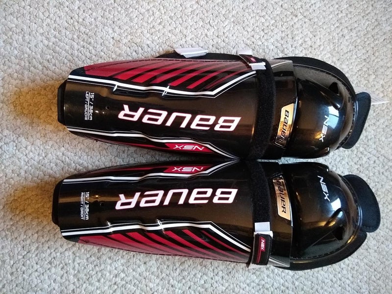 New Senior Bauer NSX Shin Pads 15 inch