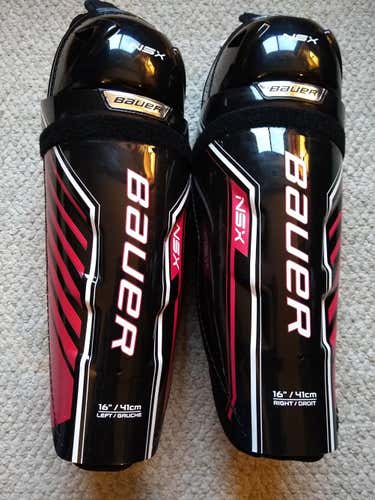 New Senior Bauer NSX Shin Pads 16 inch