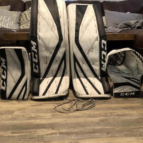 32+2" CCM Premier II Custom Pro Goalie Full Set White & Black