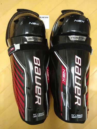 New Senior Bauer NSX Shin Pads 14 inch
