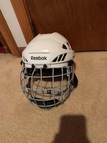 White  Medium Reebok Helmet