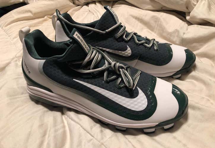 Nike Huarache Green/White (Sz 11) Molded Cleats - New
