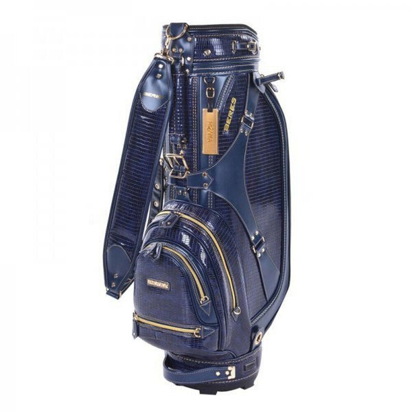 NEW 2018 Honma CB-1814 Beres Navy Blue/Gold 9 Inch 5-Way Staff Caddy Bag FIRM PRICE