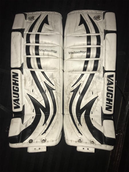 White Intermediate 28" Velocity V4 Goalie Leg Pads