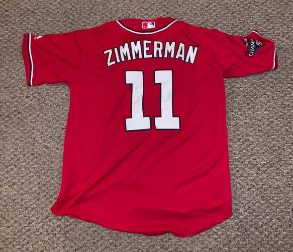 Ryan Zimmerman #11 Washington Nationals World Series Size Large Jersey