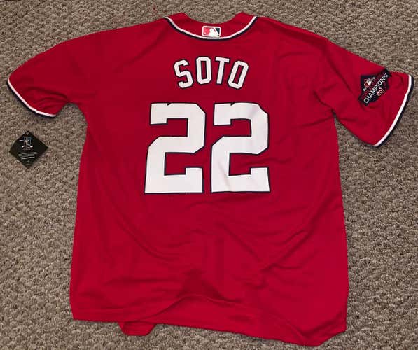 Juan Soto #22 Washington Nationals World Series Jersey Size Large
