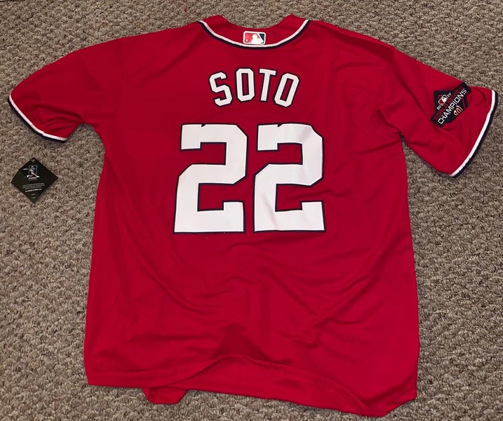Juan Soto #22 Washington Nationals World Series Jersey Size Large