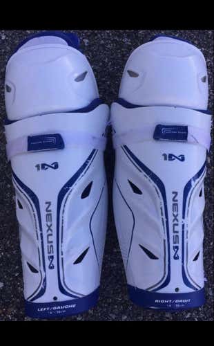 Senior Bauer Nexus 1N Shin Pads Guards Senior Size 14